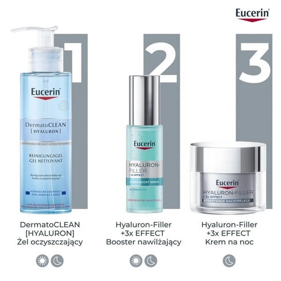 Eucerin Hyaluron-Filler +3x Effect Hydra Boost Serum, ultra-lightweight 24-hour intensive hydration booster, 30 ml