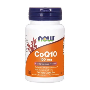 Now Foods Coenzyme Q10 100 mg with hawthorn, capsules, 30 pcs.