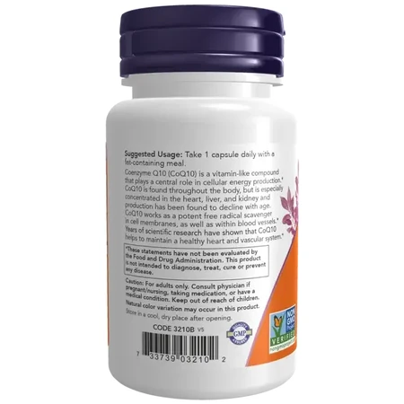Now Foods Coenzyme Q10 100 mg with hawthorn, capsules, 30 pcs.