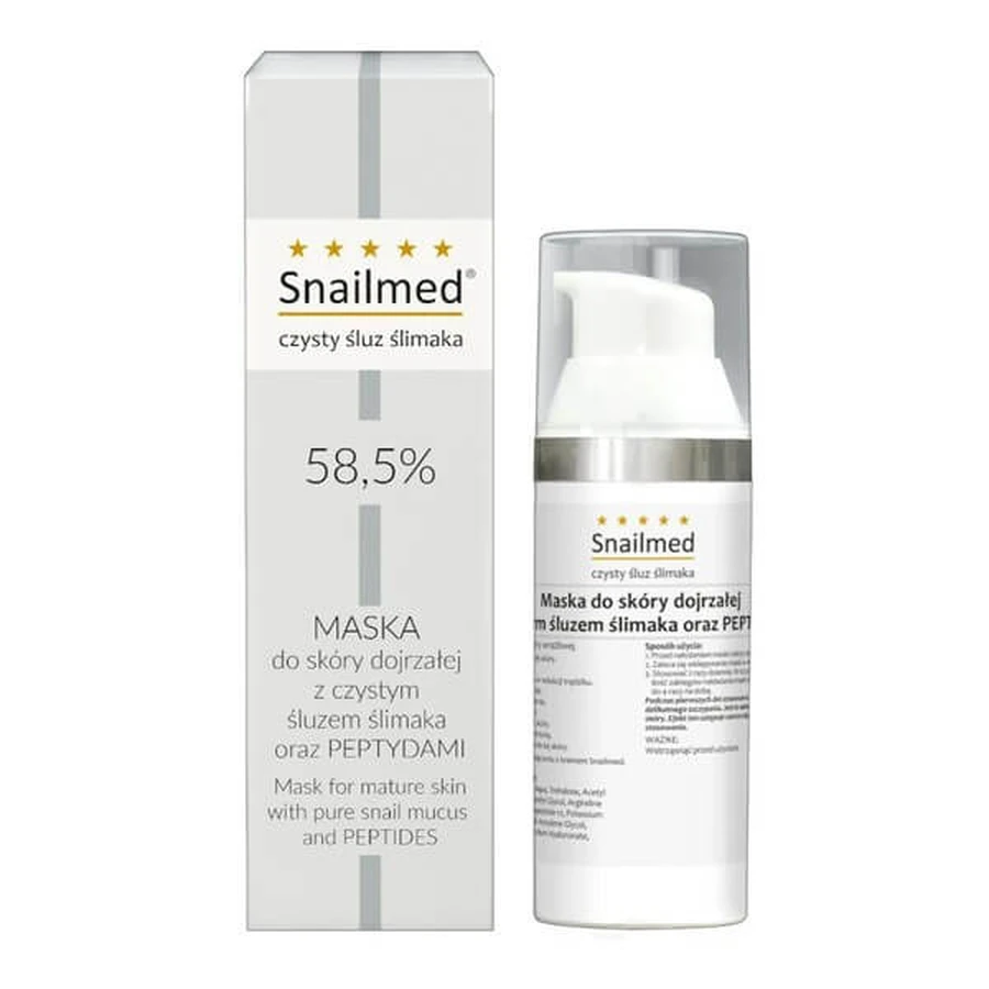 Snailmed, regenerating-nourishing mask with snail mucus, hyaluronic acid and peptides, 30 ml