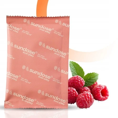 Sundose Everyday For Skin Anti-Aging Hyaluronic Acid and Vitamin C, powder sachets, raspberry and lemon flavor, 30 pcs.