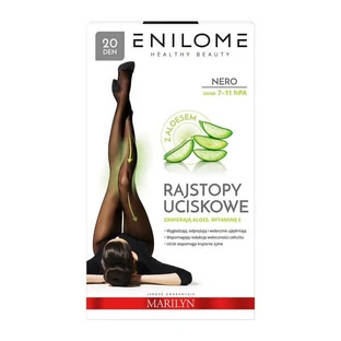 Enilome Healthy Beauty Aloë, compressiepanty, halfmat, kleur Nero, maat S, 20 DEN