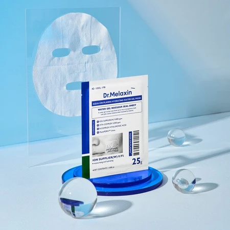 Melaxin Aqua Ion Plasma Water Hydrating Gel Mask, masque-gel hydratant, 5 x 25 g