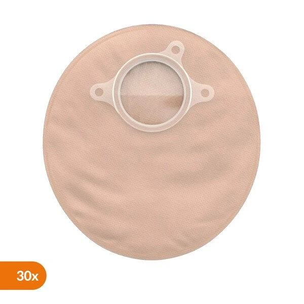 Natura+, closed stoma pouch with filter, 57 mm, beige with window,…