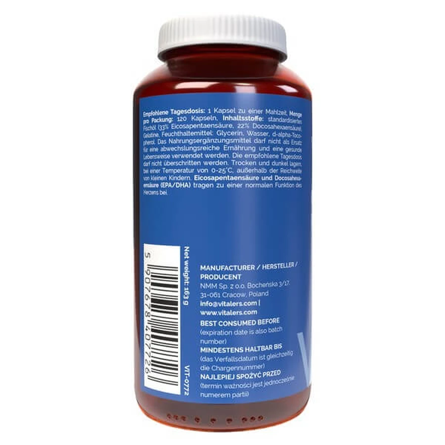 Vitaler's Omega-3 Forte, gélules, 120 pcs.