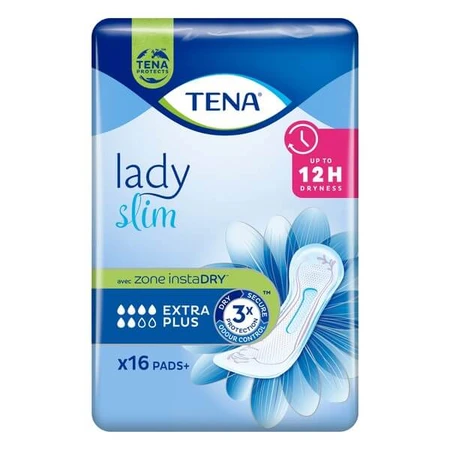 Set van 6 x Tena Lady Slim, incontinentiemateriaal, Extra Plus, 16 stuks.