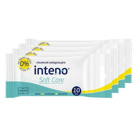 Set de 4x INTENO Soft Care, lingettes d'entretien, 10 pcs.