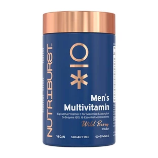 Nutriburst Men`s Multivitamin, gominolas, sabor bayas, 60 uds.