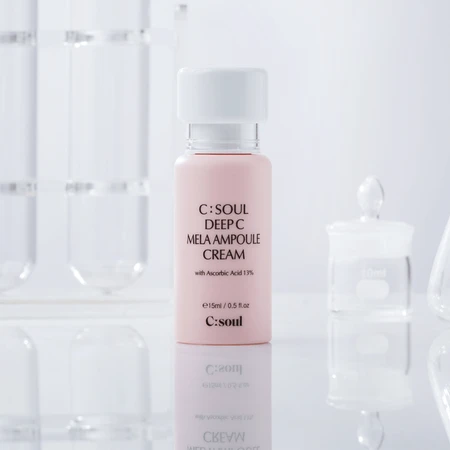 C:Soul Deep C Mela Ampoule Cream, cremă de față-serum hidratant cu vitamina C, 15 ml