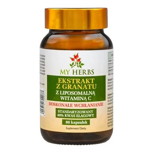 My Herbs Estratto di melograno con vitamina C liposomiale, capsule, 80 pz.