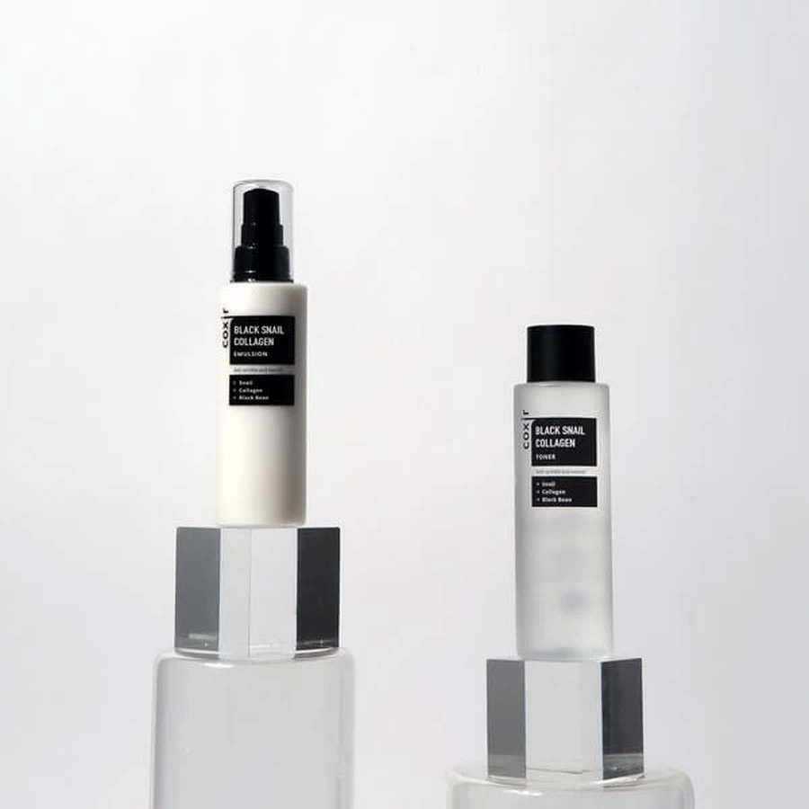 Coxir Black Snail Collagen, regenerierende Emulsion mit Schneckenschleim und Kollagen, 100 ml