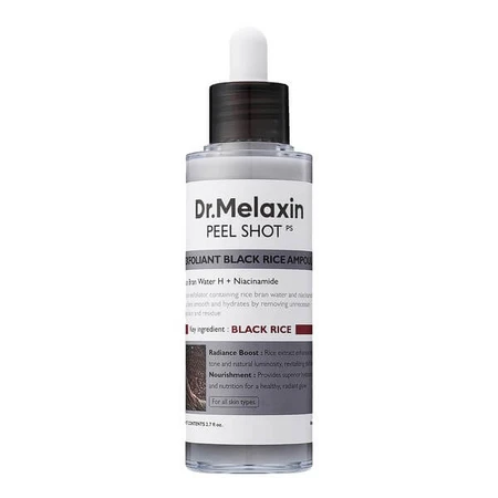 Dr.Melaxin Peel Shot Exfol Black Rice Ampulle, Peeling-Ampulle mit schwarzem Reis-Extrakt, 80 ml