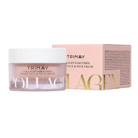 Trimay Collagen Bakuchiol Night Face &amp; Neck Cream, Nachtcreme mit Collagen und Bakuchiol, 50 ml