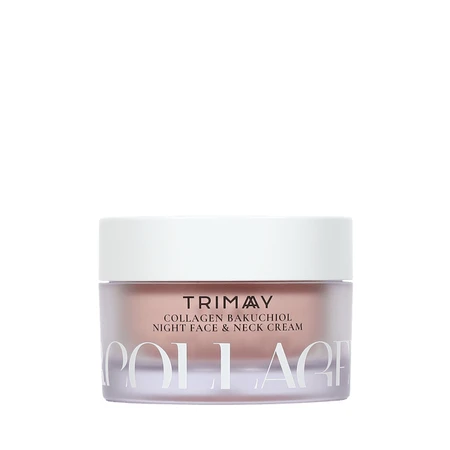 Trimay Collagen Bakuchiol Night Face &amp; Neck Cream, Nachtcreme mit Collagen und Bakuchiol, 50 ml