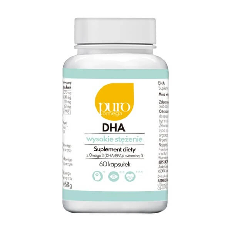 Puro Omega DHA high concentration, capsules, 60 pcs.