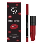 Golden Rose Matte Lipkit, set de maquillage pour les lèvres, rouge, 7.6 g