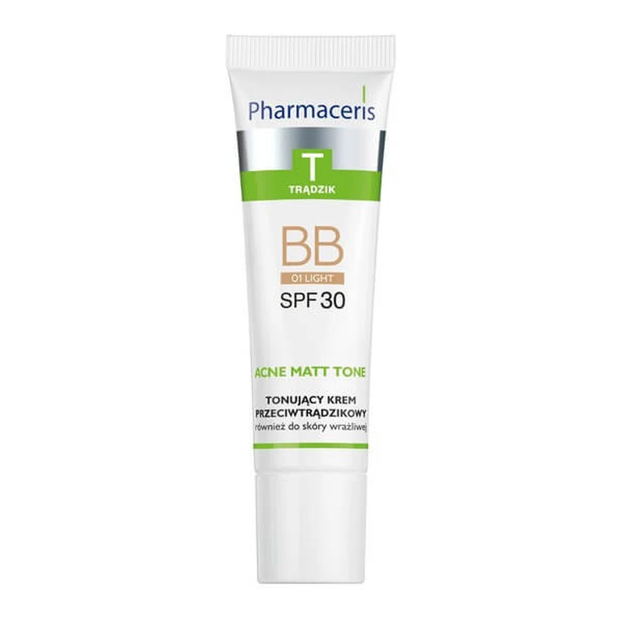 Pharmaceris T Acne Matt Tone, crème BB anti-acné, 01 light, 30 ml