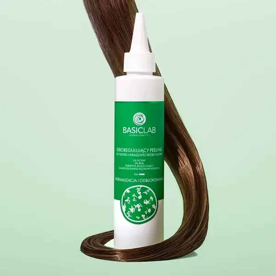 BasicLab Trichologis, seboregulierendes Peeling für fettige und empfindliche Kopfhaut, 150 ml