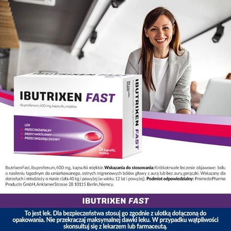 Ibutrixen Fast, 400 mg, zachte capsules, 24 st.