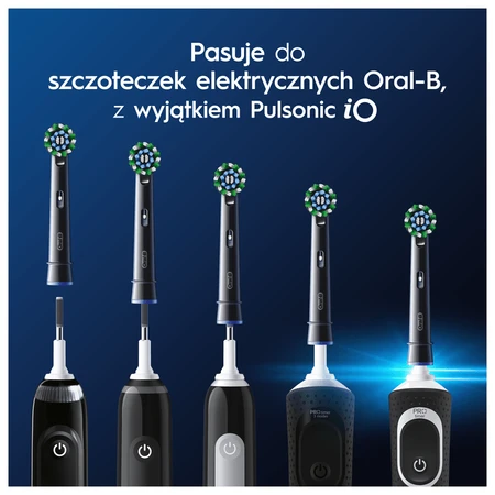 Oral-B, Cross Action, negro, puntas de recambio, 4 uds.