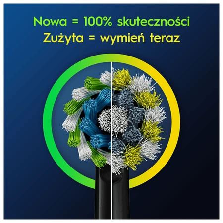 Oral-B, Cross Action, negro, puntas de recambio, 4 uds.