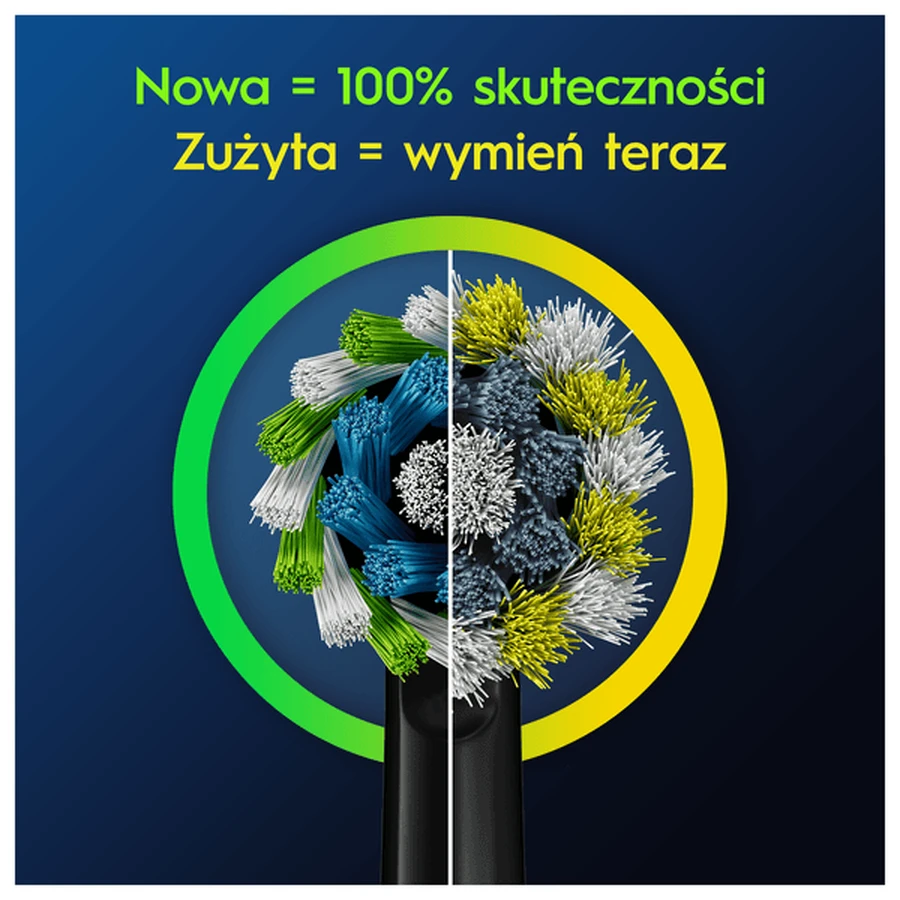 Oral-B, Cross Action, negro, puntas de recambio, 4 uds.