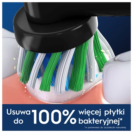 Oral-B, Cross Action, negro, puntas de recambio, 4 uds.