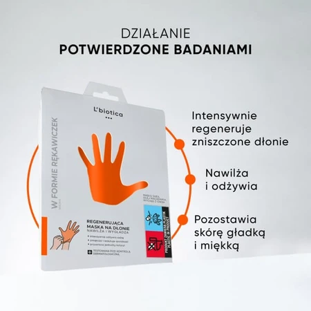 Set van 2 x L`Biotica, regenererend handmasker met handschoenen, 26 g