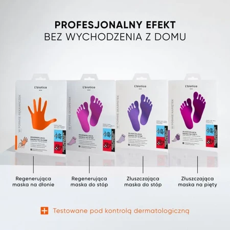 Set van 2 x L`Biotica, regenererend handmasker met handschoenen, 26 g