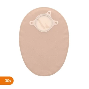 Natura+, closed stoma pouch with filter, 45 mm, beige with window, 30 pcs.