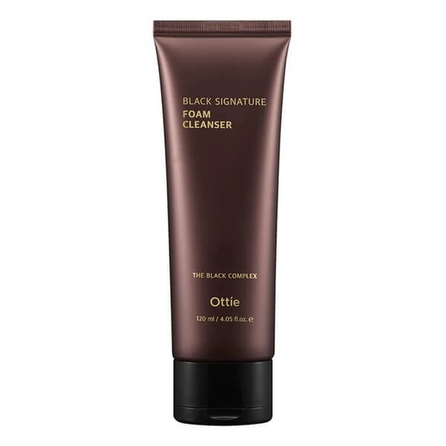 OTTIE Black Signature Foam Cleanser, cleansing foam with snail mucus, 120 ml.