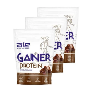 3er-Set ALE Gainer Protein Schokoladengeschmack