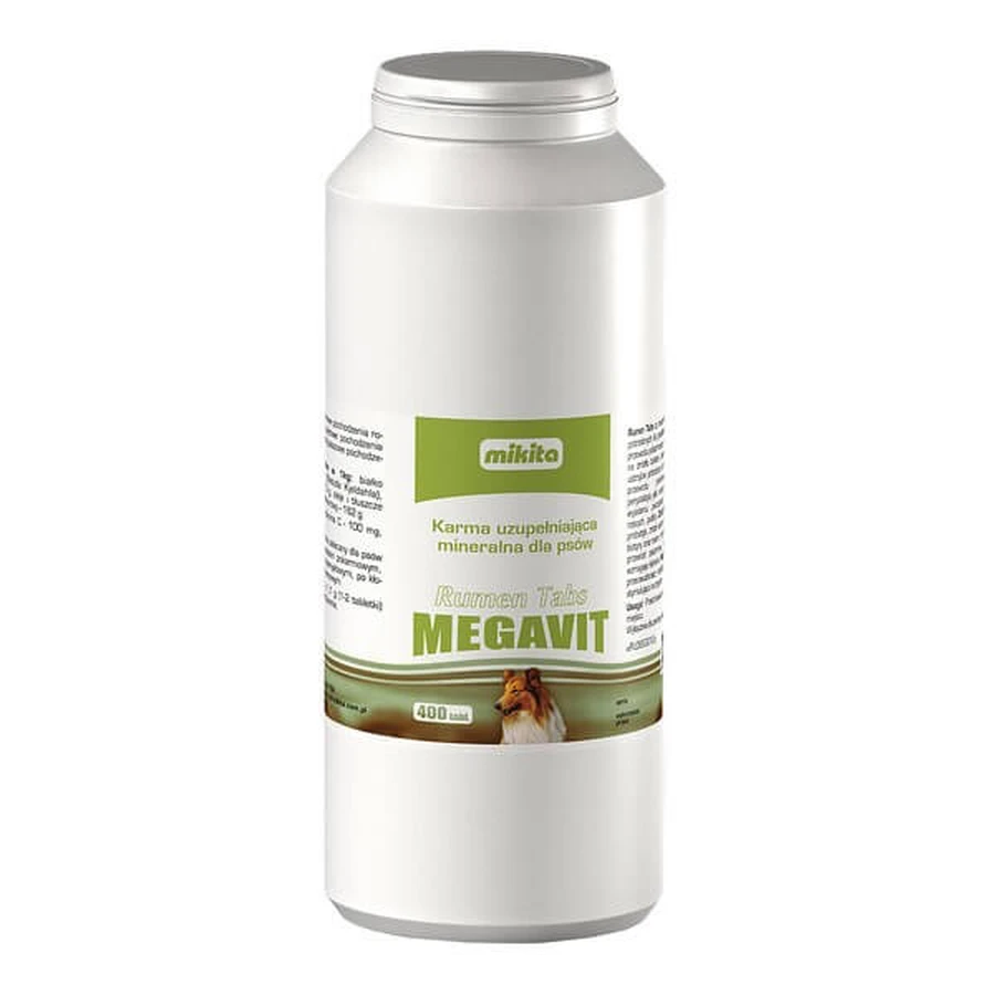 Mikita Rumen Tabs megavit, aliment complémentaire pour chiens, comprimés, 400 pcs.