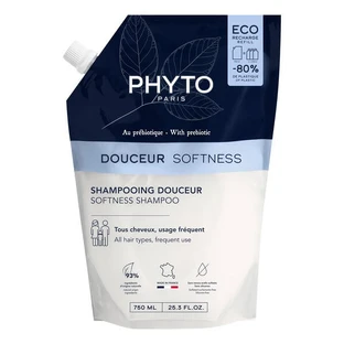 Phyto Suavidad, champú con prebióticos para todo tipo de cabello, recambio, 750 ml