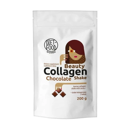 Diet-Food Women Beauty Collagen Shake Ciocolată, pulbere, 200 g