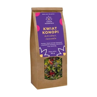 Matin vert, Fleur de chanvre, hibiscus et lavande, thé de chanvre, 50 g