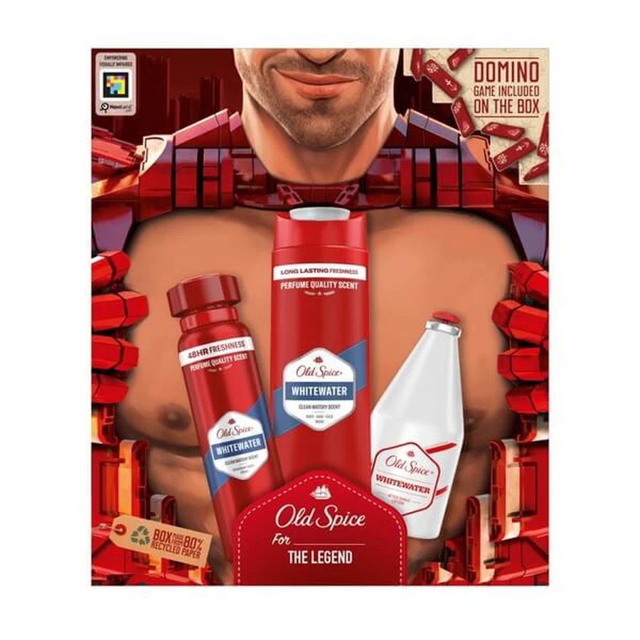Set de regalo Old Spice Whitewater Ironman con gel de ducha