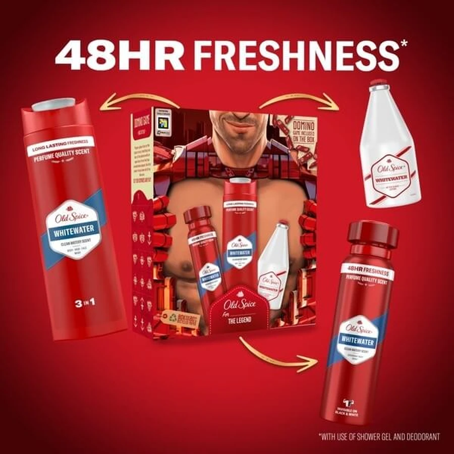 Set de regalo Old Spice Whitewater Ironman con gel de ducha