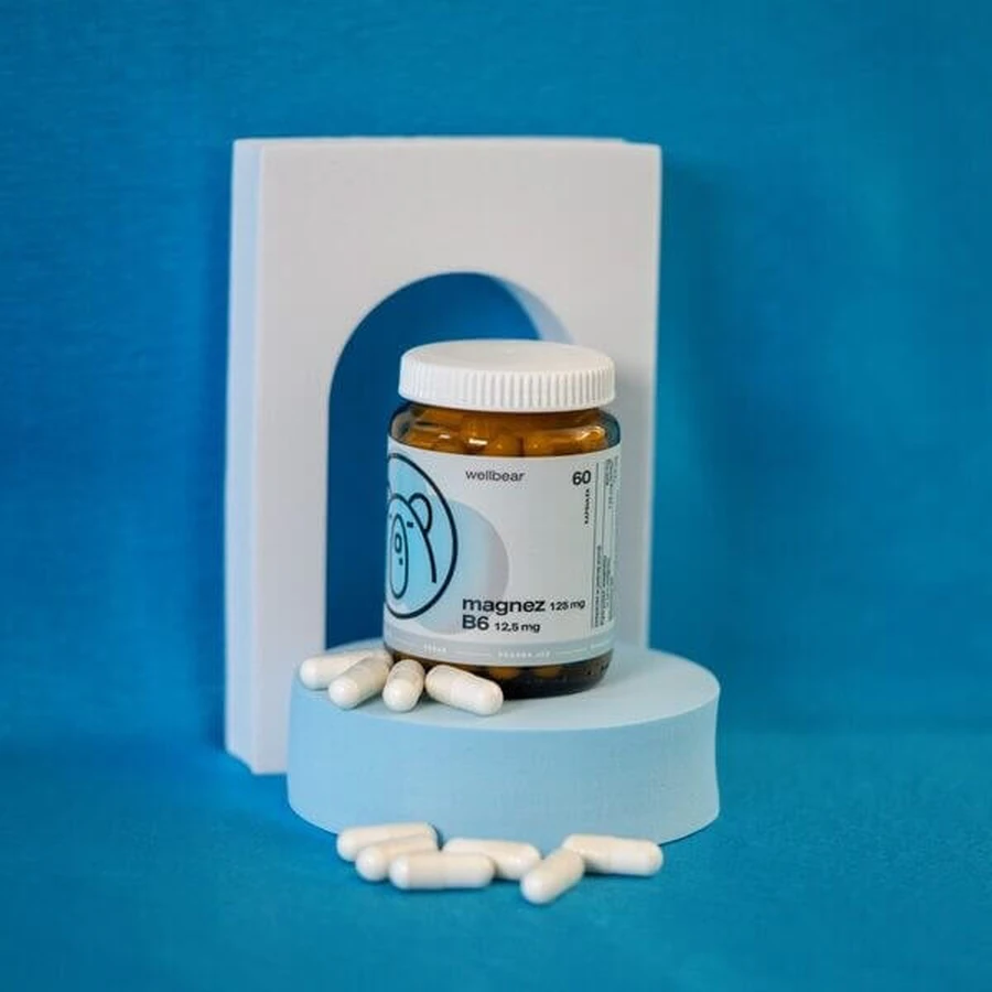 Wellbear Magnesium + Vitamin B6, capsules, 60 pcs.