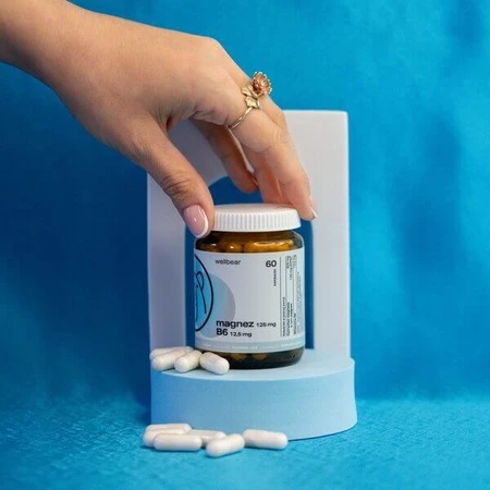 Wellbear Magnesium + Vitamin B6, capsules, 60 pcs.