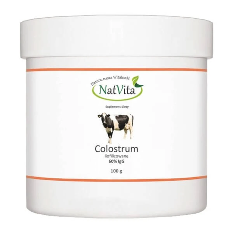 Colostru liofilizat 60% IgG, pulbere, 100 g