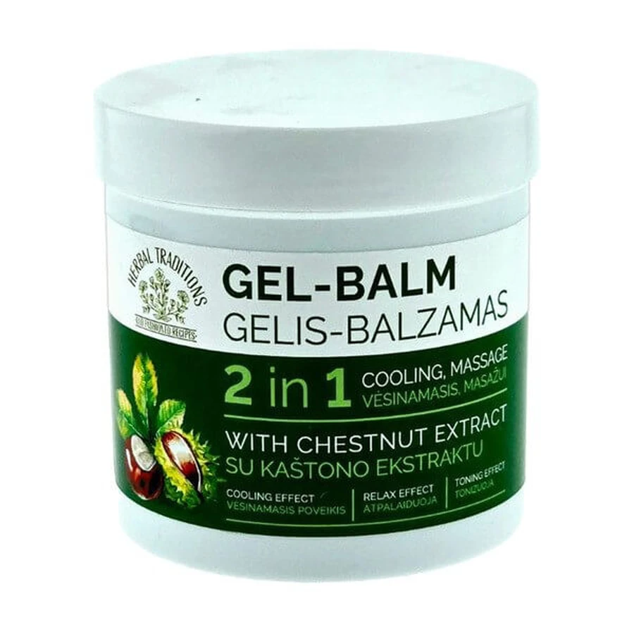 Herbal Traditions, 2-in-1 leg gel-balm cooling chestnut extract, 250 ml