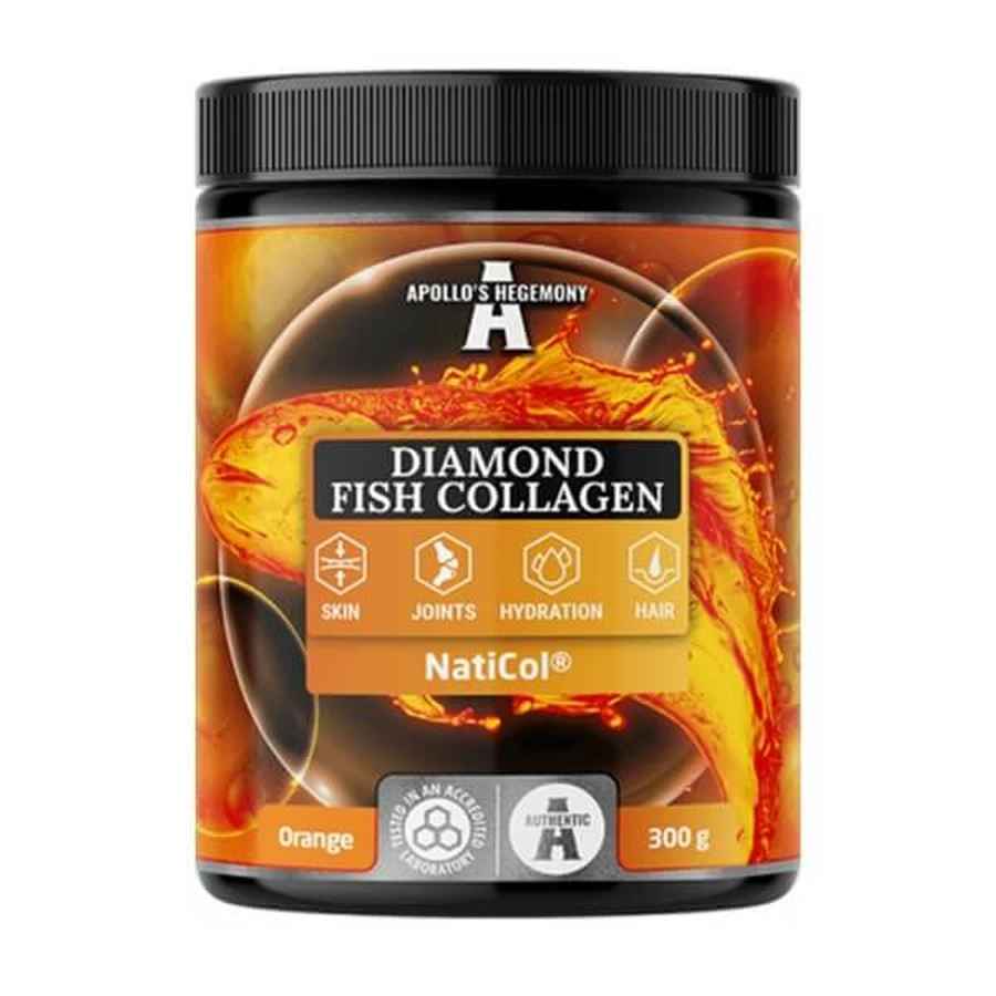 Apollo's Hegemony Diamond Fish Collagen, powder, orange flavor, 300 g