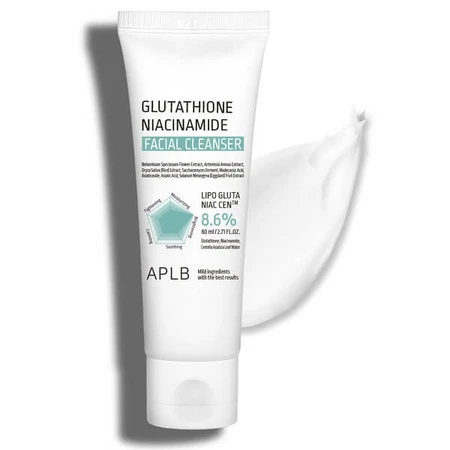 APLB Glutathione Niacinamide Facial Cleanser, gel limpiador facial con glutatión y niacinamida, 80 ml