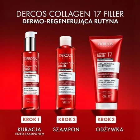 Vichy Dercos, Collagen 17 Filler, ultra-regenerating shampoo, 400 ml