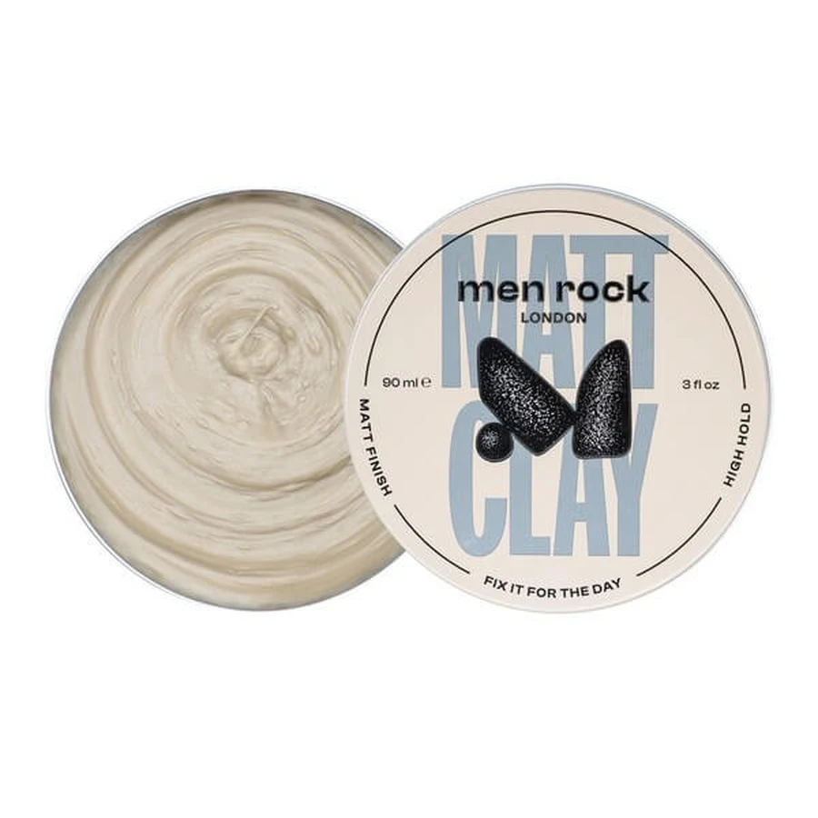 Men Rock, Matt Clay, matte styling clay for thick and frizzy hair, 90 ml