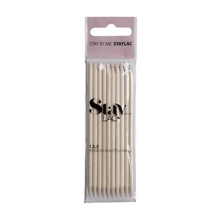 Staylac Push Me Sticks, bâtonnets en bois pour les décorations de nail art, 10 pcs.