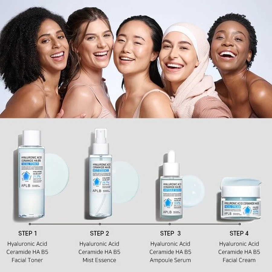 APLB Hyaluronic Acid Ceramide HA B5 Facial Toner, tónico facial hidratante con ácido hialurónico y ceramidas, 160 ml.