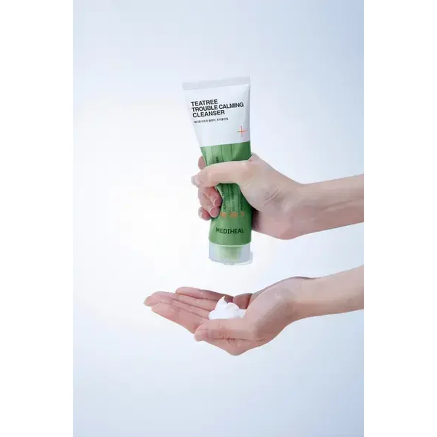 Mediheal Teatree Trouble Calming Cleanser, gel-mousse nettoyant hydratant et apaisant à l'huile d'arbre à thé, 120 ml
