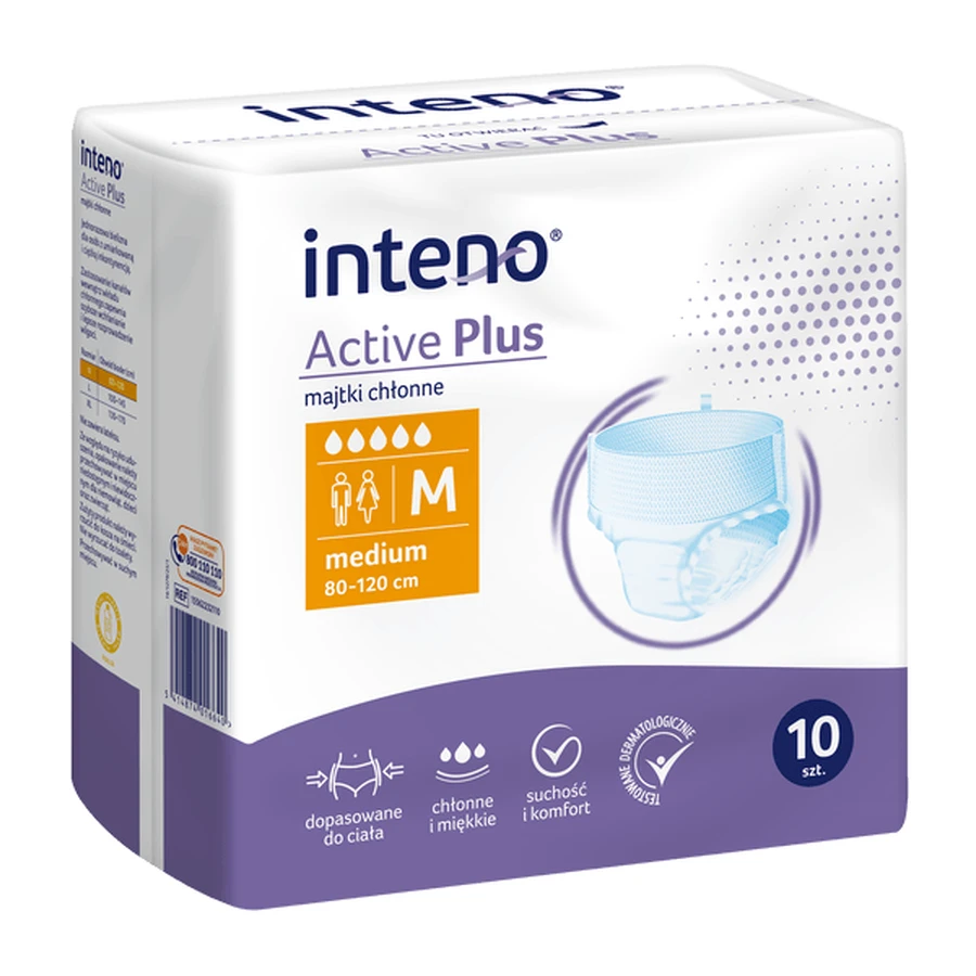 Inteno Active Plus, absorberende slips, maat M, 10 stuks.